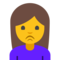 Woman Pouting emoji on Google